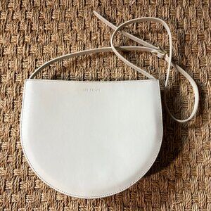 The Stowe -White Leather Shoulder Bag